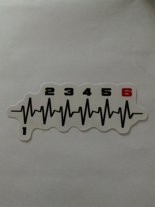 1Down5Up Heartbeat Decal